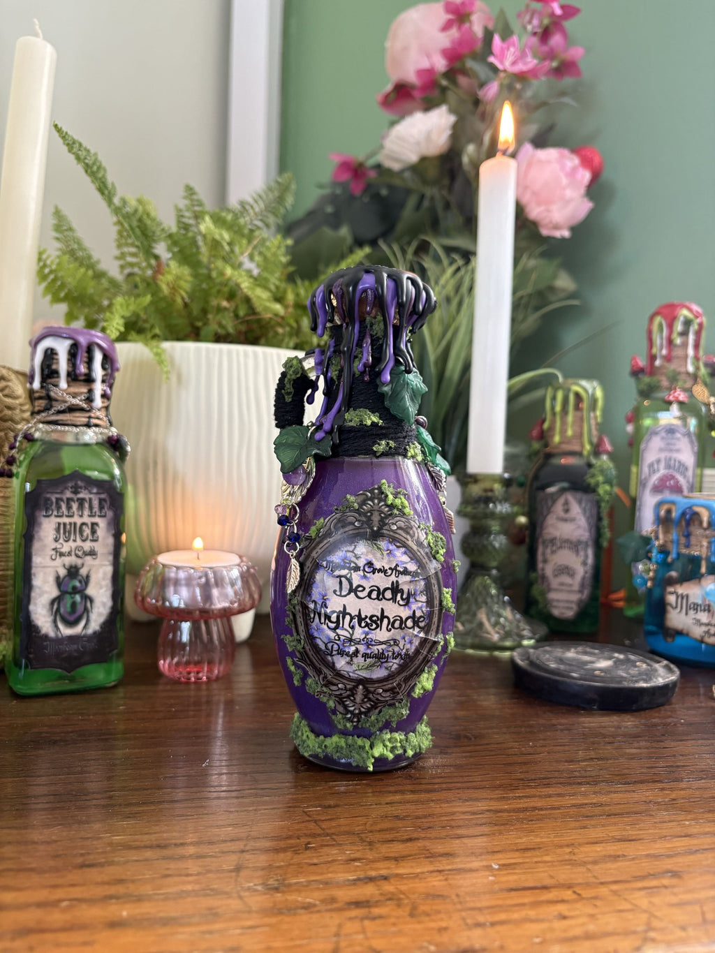 Deadly Nightshade Decorative Potion Bottle