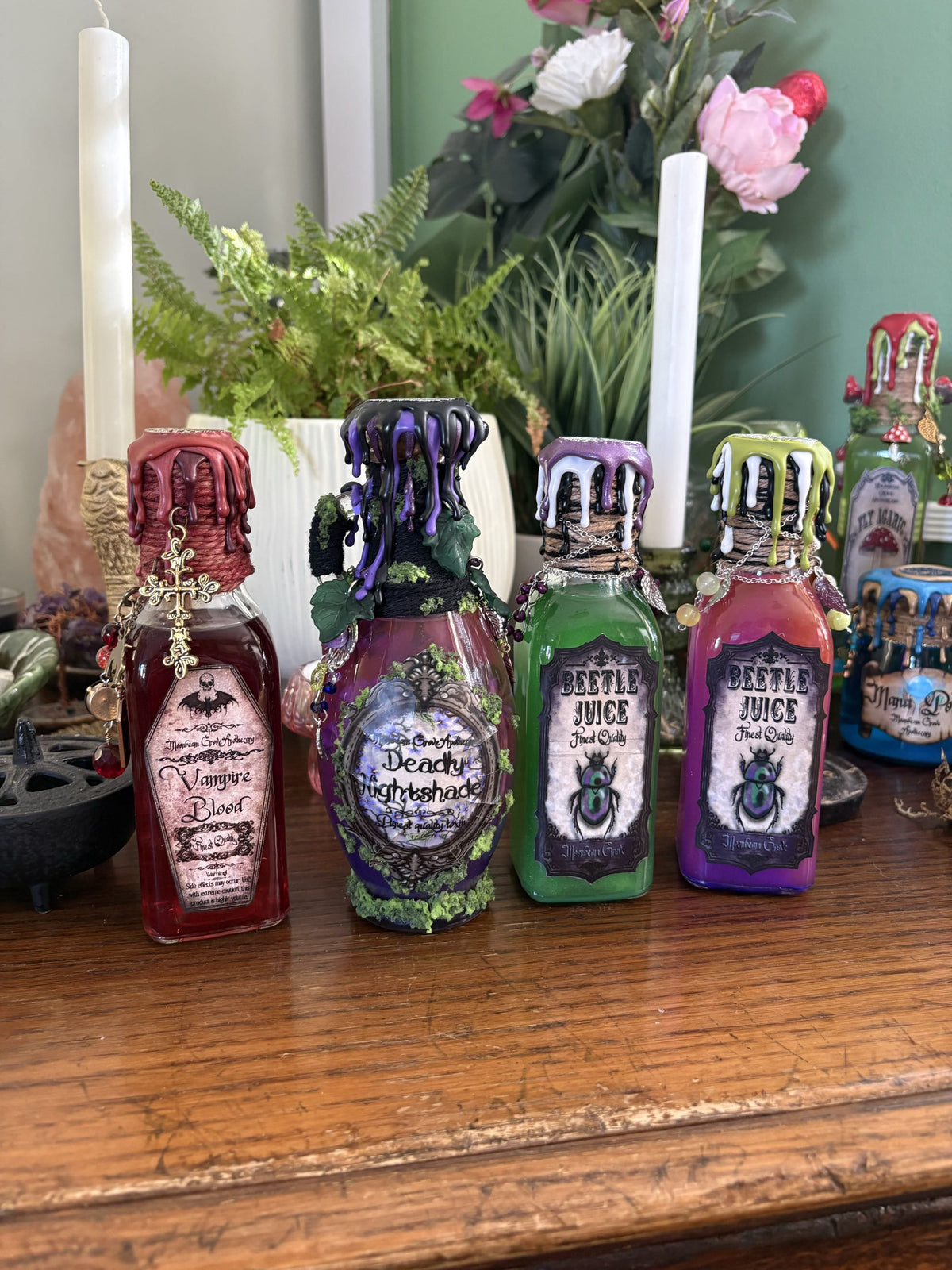 Deadly Nightshade Decorative Potion Bottle